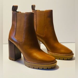 Tory Burch Brown Leather Heeled Boots